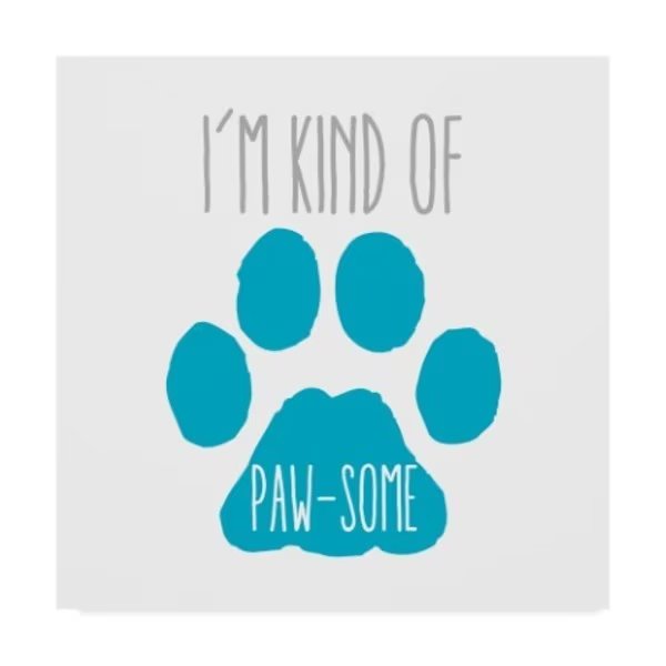 Erin Clark 'Pawsome' Canvas Art, 35x35, Trademark Fine Art, Mfr#: ALI22675-C3535GG